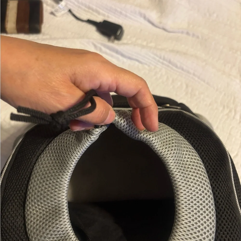 Black and Gray Pet Carrier Backpack